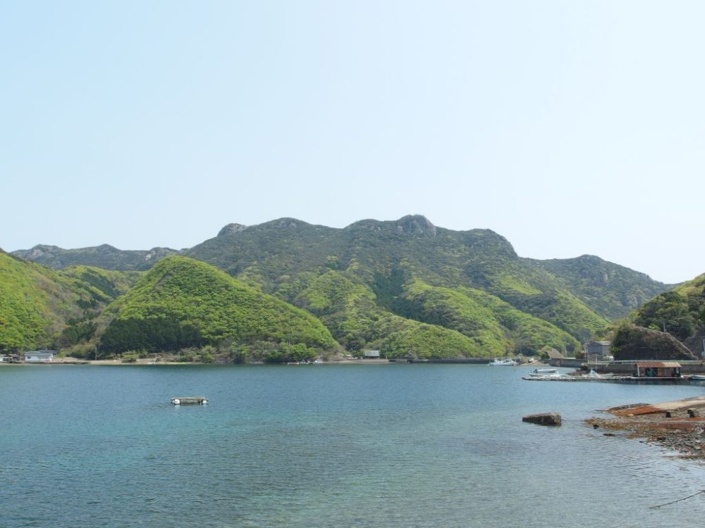 金田城（箕形から遠景）